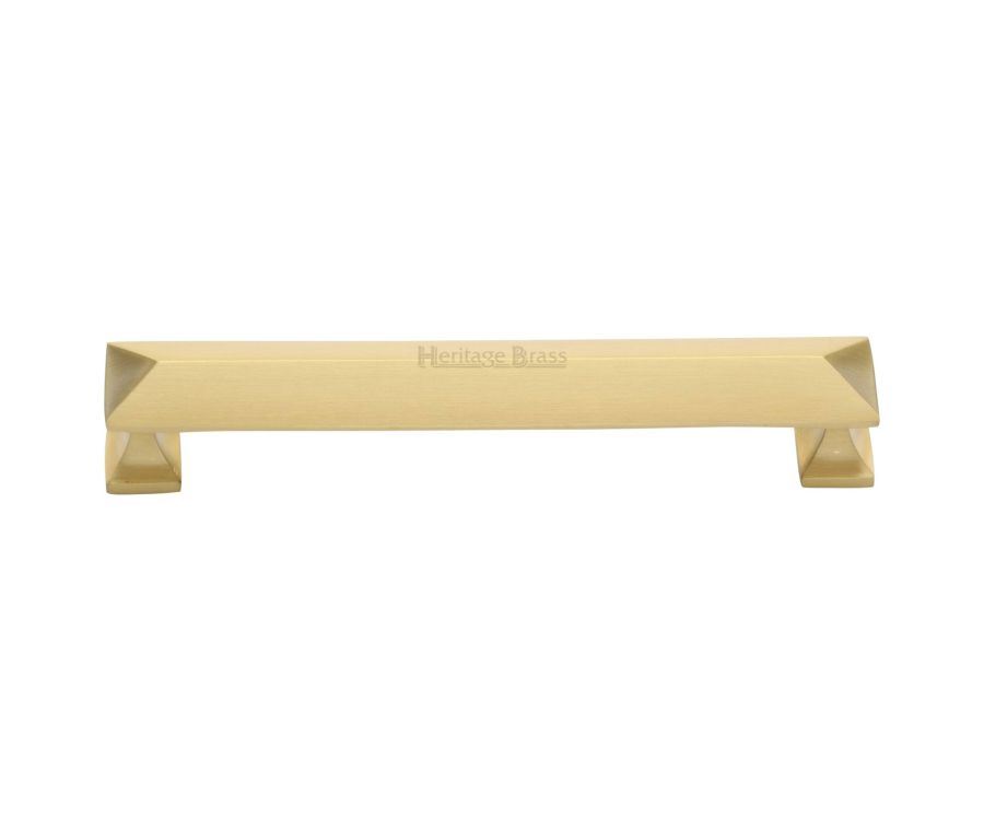 Heritage Brass Satin Brass Pyramid Cabinet Pull Handle 152mm