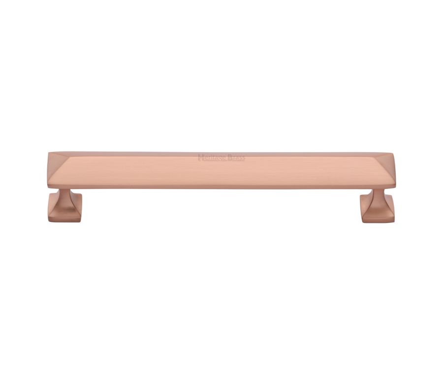 Heritage Brass Satin Rose Gold Pyramid Cabinet Pull Handle 152mm