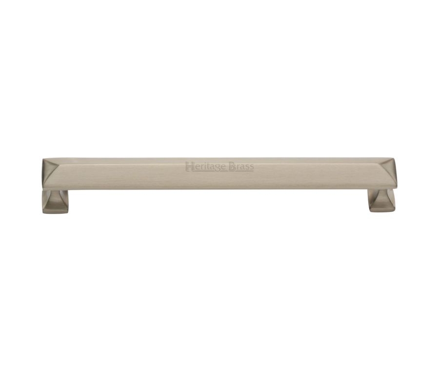 Heritage Brass Satin Nickel Pyramid Cabinet Pull Handle 203mm