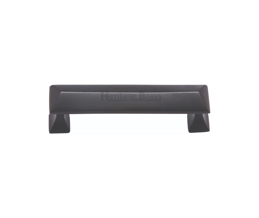Heritage Brass Matt Black Pyramid Cabinet Pull Handle 96mm