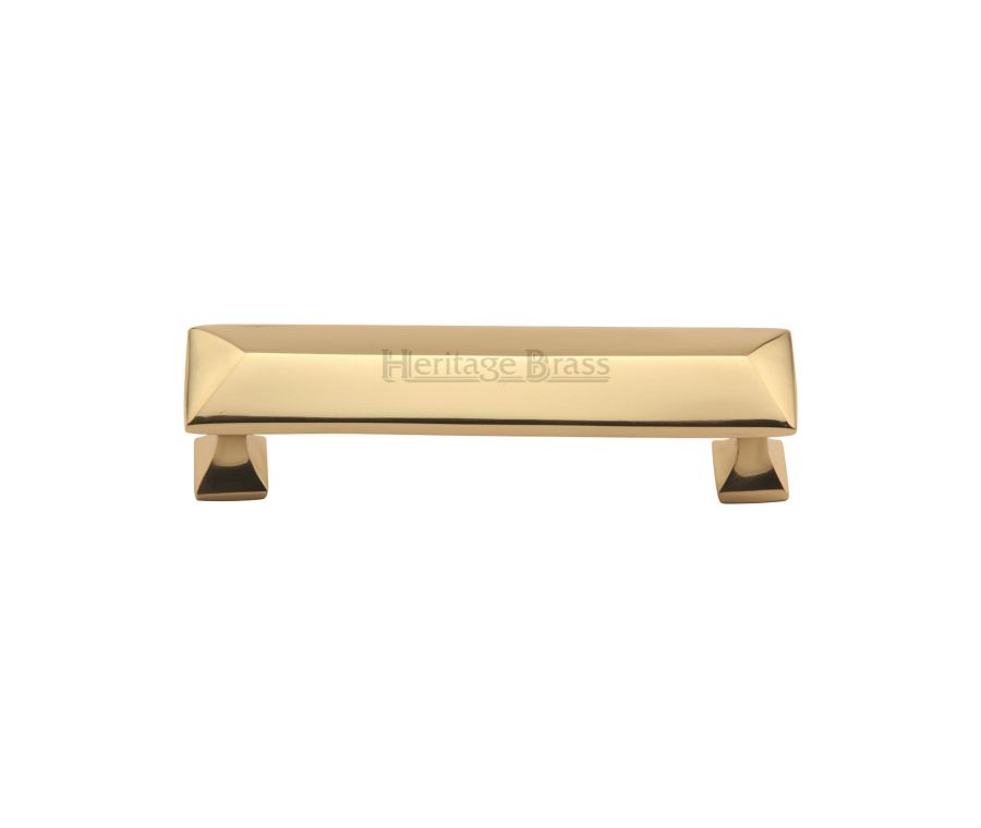 Heritage Brass Polished Brass Pyramid Cabinet Pull Handle 96mm