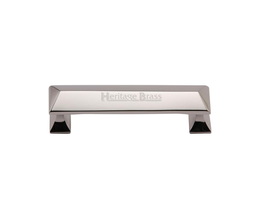 Heritage Brass Polished Nickel Finish Pyramid Cabinet Pull Handle 96mm