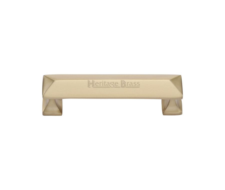 Heritage Brass Satin Brass Pyramid Cabinet Pull Handle 96mm