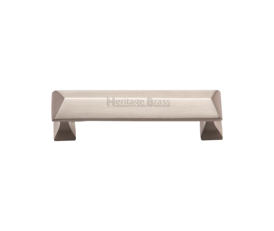 Heritage Brass Satin Nickel Pyramid Cabinet Pull Handle 96mm