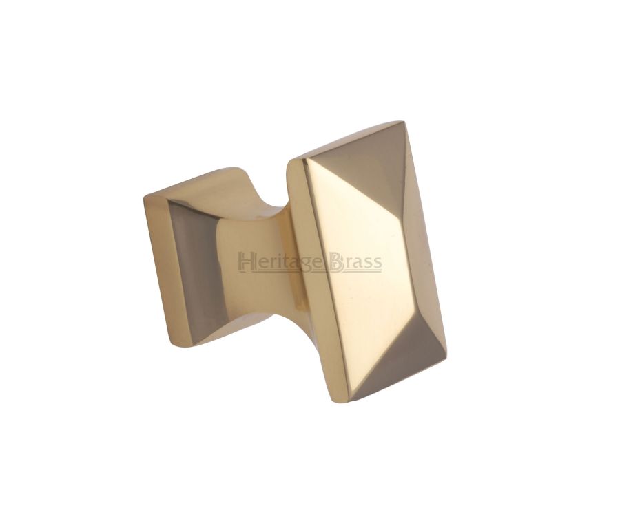 Heritage Brass Polished Brass Pyramid Cabinet Knob