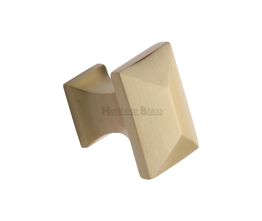 Heritage Brass Satin Brass Pyramid Cabinet Knob