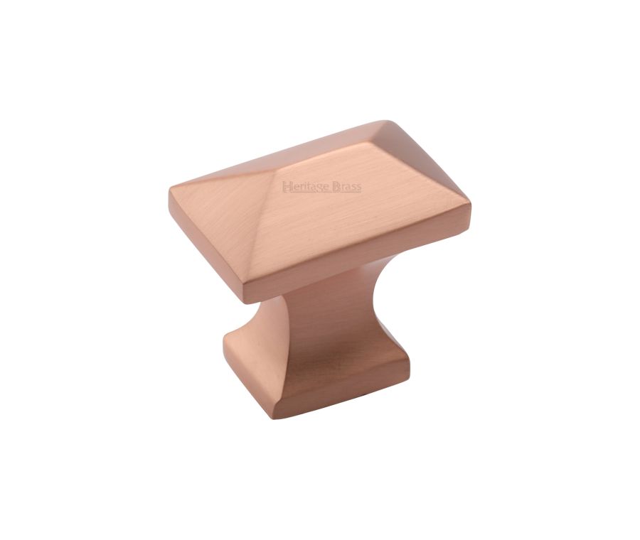 Heritage Brass Satin Rose Gold Pyramid Cabinet Knob