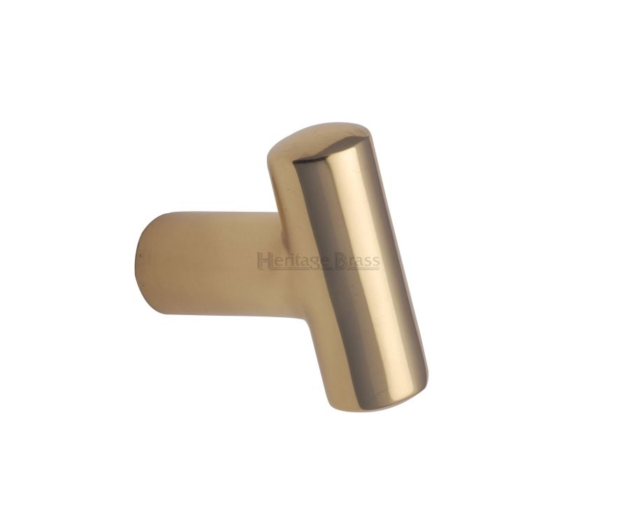 Heritage Brass Polished Brass T Shaped Cabinet Knob 35mm