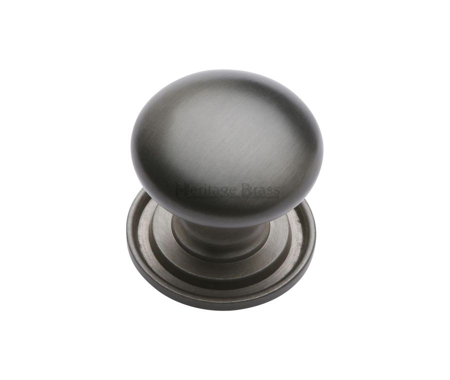 Heritage Brass Matt Bronze Victorian Round Cabinet Knob with Base 32mm