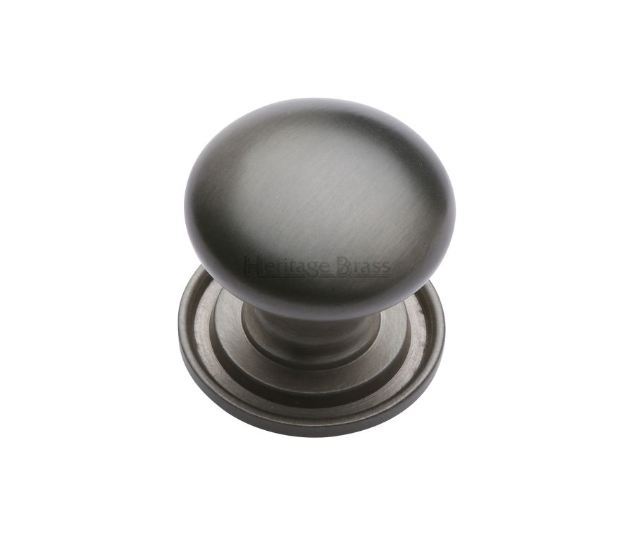 Heritage Brass Matt Bronze Victorian Round Cabinet Knob with Base 48mm