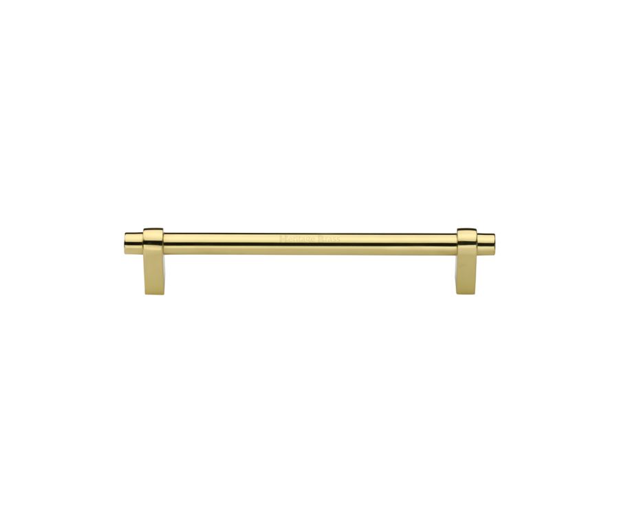 Heritage Brass Polished Brass Industrial Cabinet Pull Handle 128mm