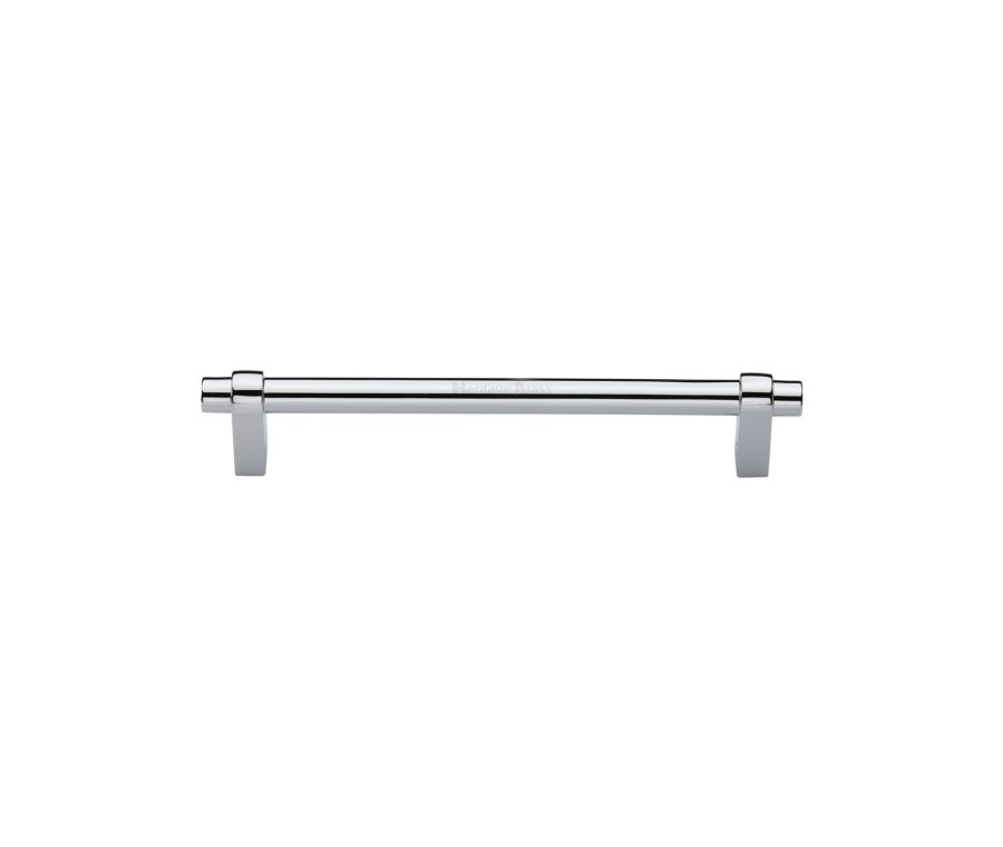 Heritage Brass Polished Chrome Industrial Cabinet Pull Handle 128mm