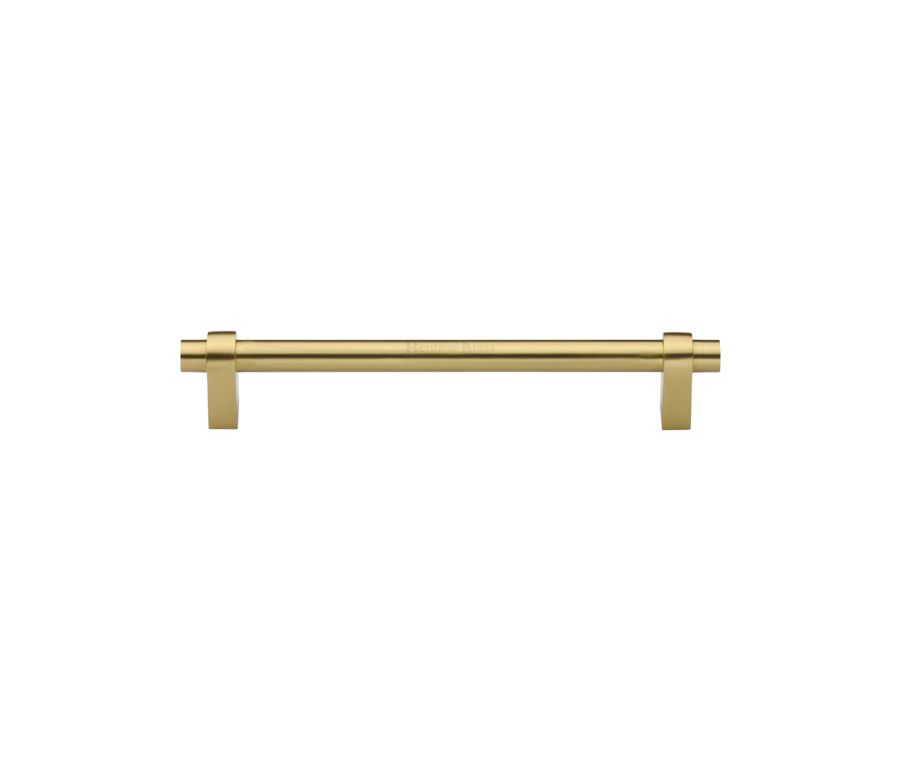 Heritage Brass Satin Brass Industrial Cabinet Pull Handle 128mm