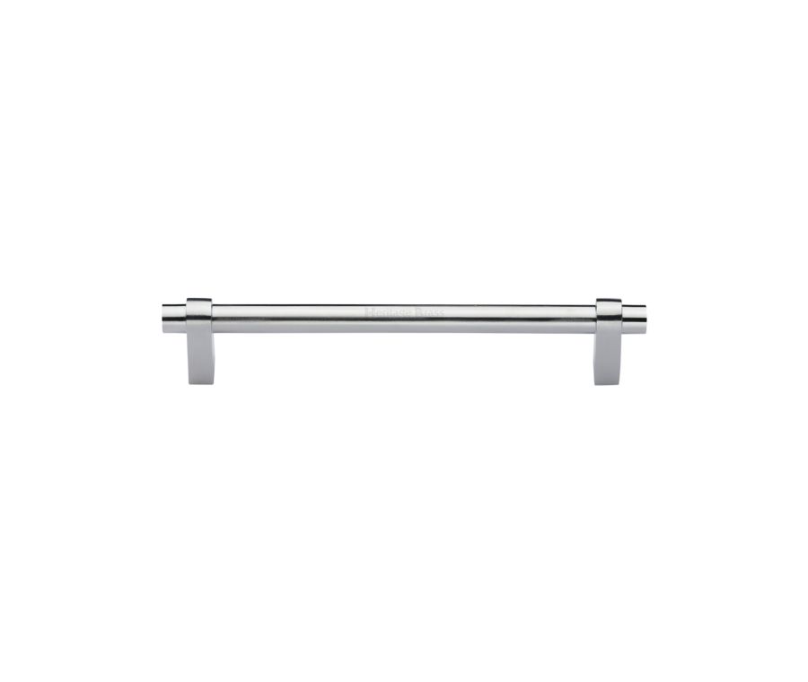 Heritage Brass Satin Chrome Industrial Cabinet Pull Handle 128mm