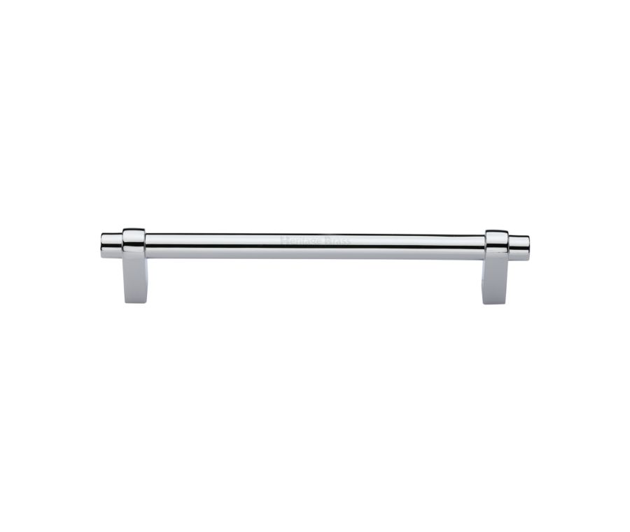 Heritage Brass Polished Chrome Industrial Cabinet Pull Handle 160mm
