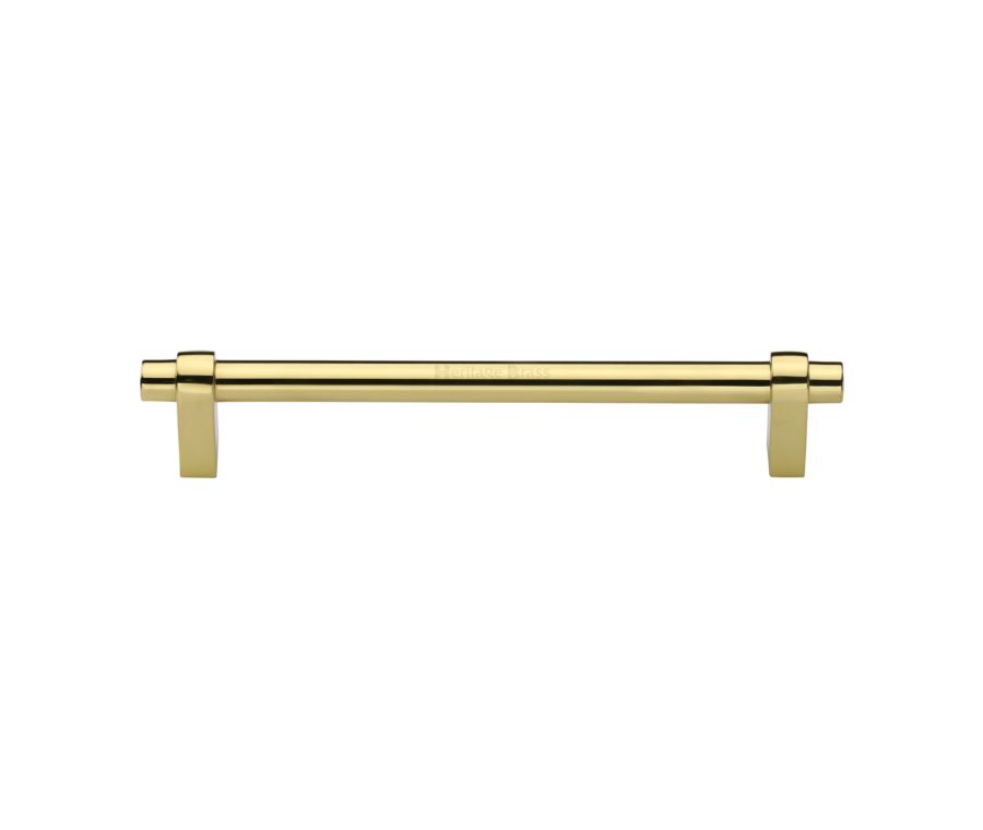 Heritage Brass Polished Brass Industrial Cabinet Pull Handle 192mm