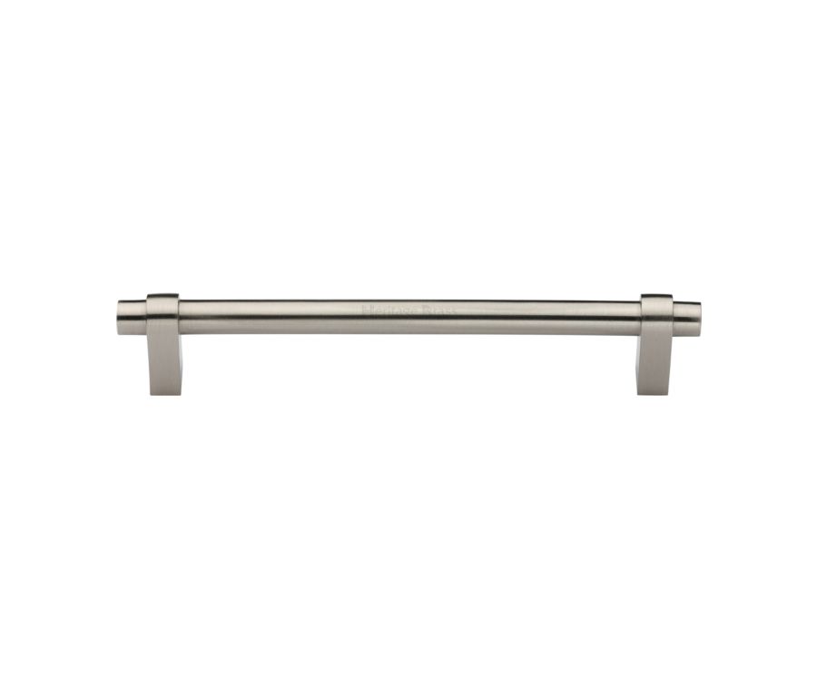 Heritage Brass Satin Nickel Industrial Cabinet Pull Handle 192mm