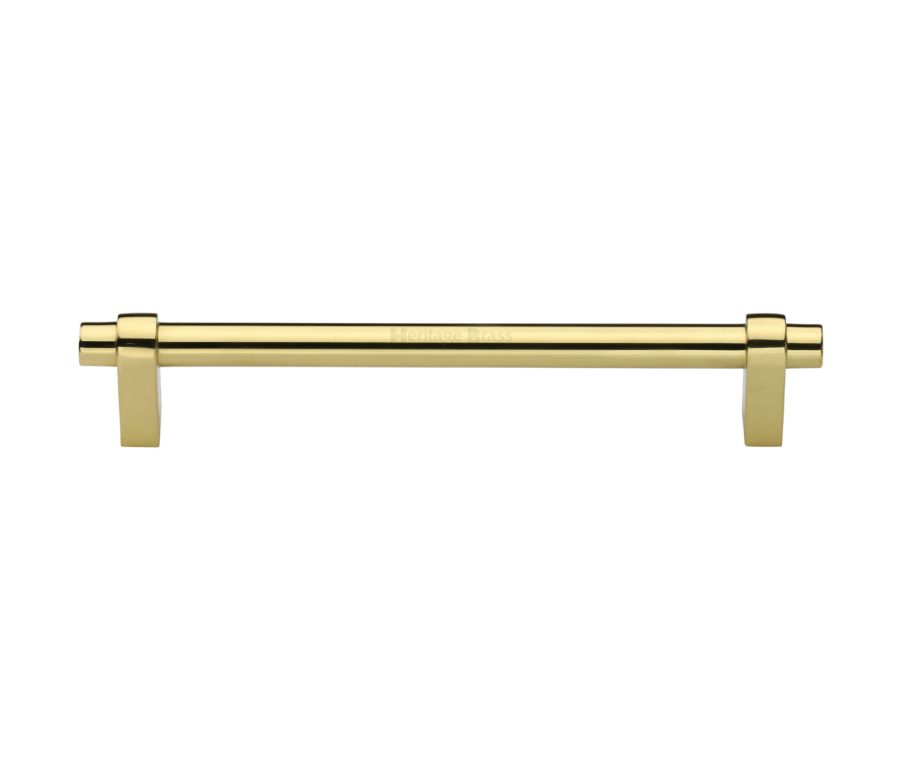 Heritage Brass Polished Brass Industrial Cabinet Pull Handle 256mm