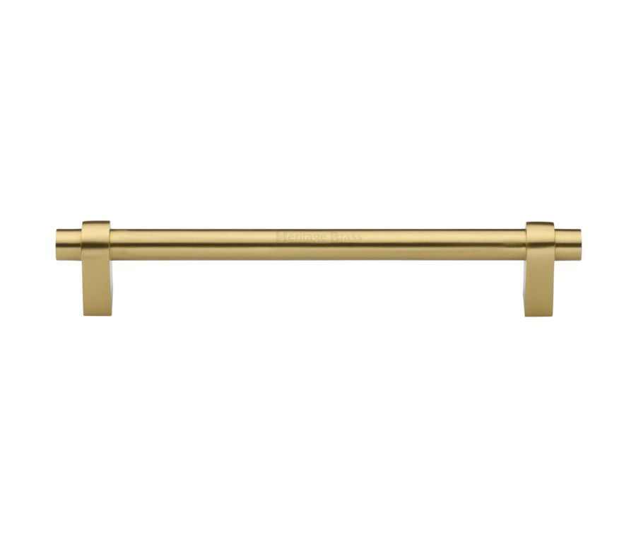 Heritage Brass Satin Brass Industrial Cabinet Pull Handle 256mm