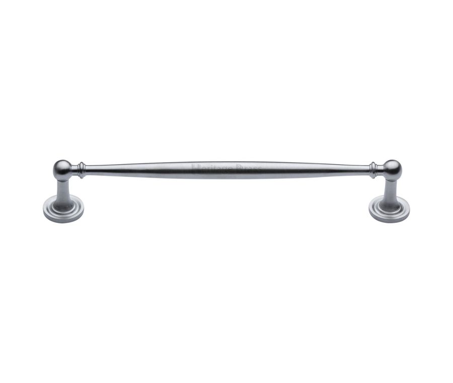 Heritage Brass Satin Chrome Colonial Cabinet Pull Handle 203mm