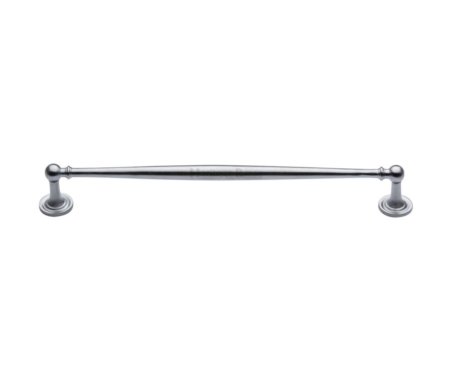 Heritage Brass Satin Chrome Colonial Cabinet Pull Handle 254mm