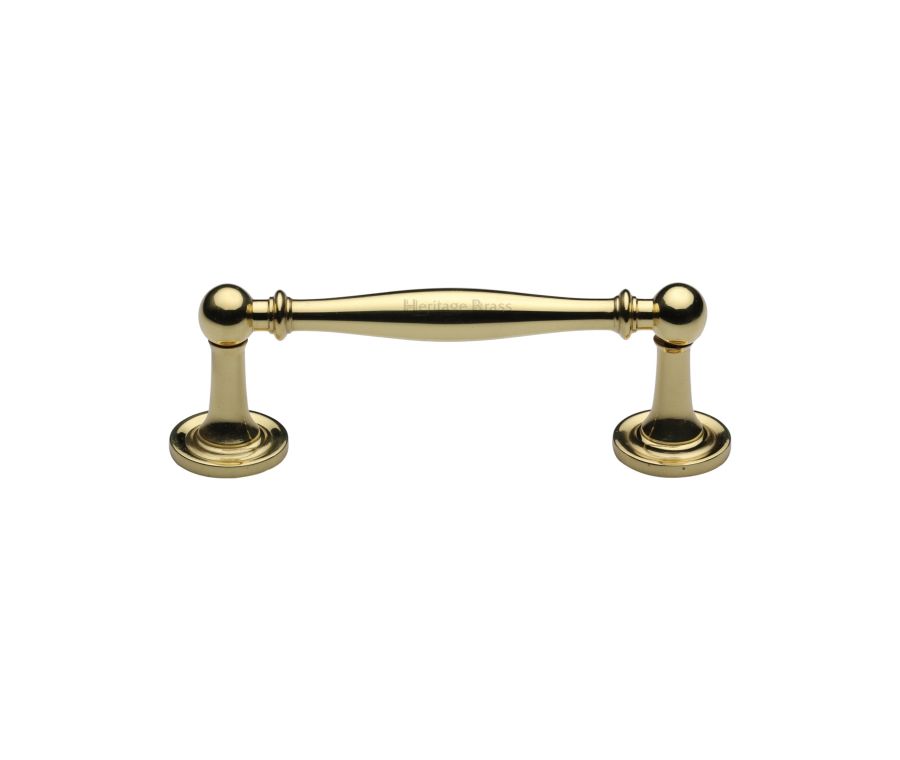 Heritage Brass Polished Brass Colonial Cabinet Pull Handle 96mm