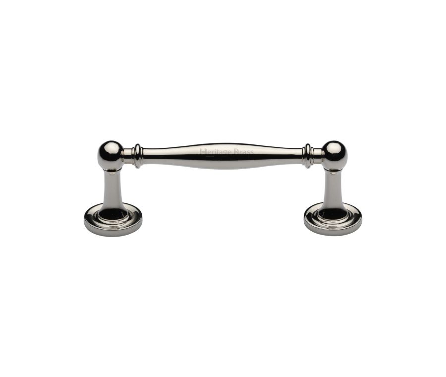Heritage Brass Polished Nickel Finish Colonial Cabinet Pull Handle 96mm