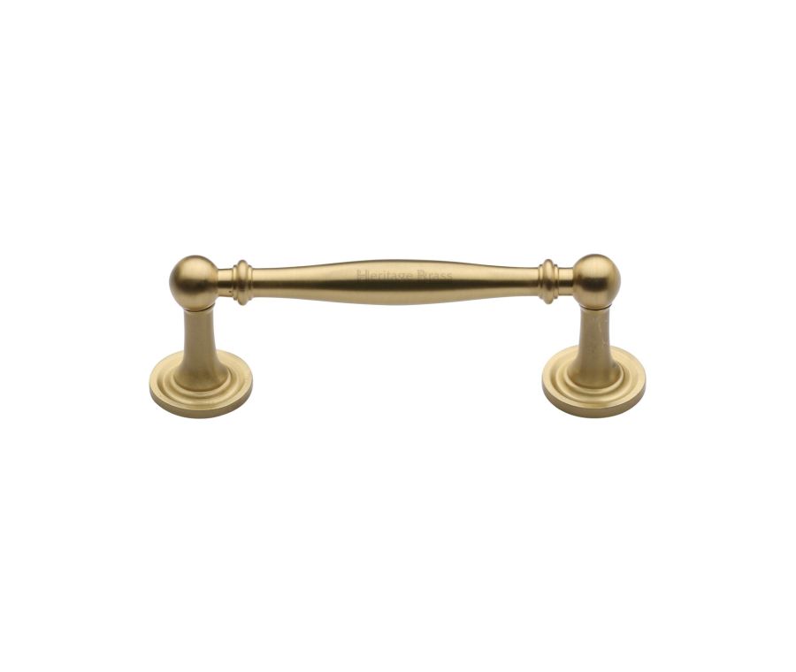 Heritage Brass Satin Brass Colonial Cabinet Pull Handle 96mm