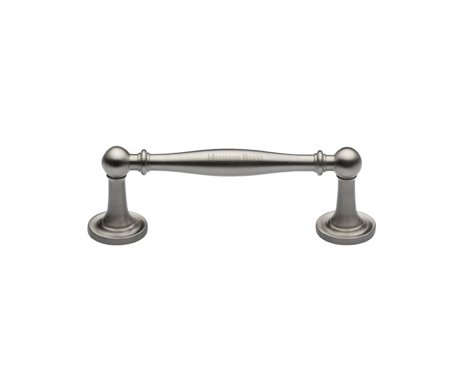 Heritage Brass Satin Nickel Colonial Cabinet Pull Handle 96mm