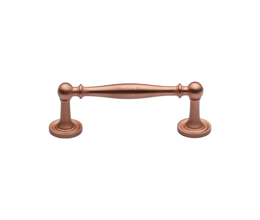 Heritage Brass Satin Rose Gold Colonial Cabinet Pull Handle 96mm