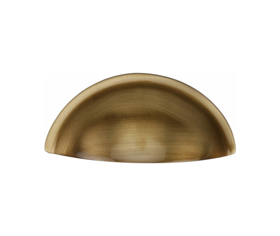 Heritage Brass Antique Brass Half Moon Cabinet Drawer Pull