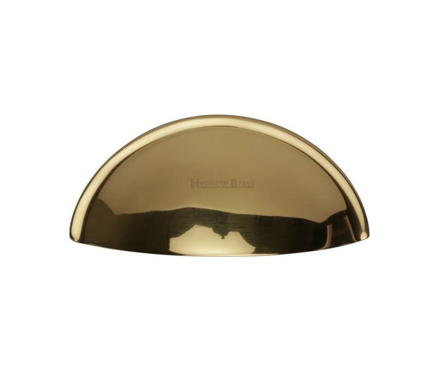 Heritage Brass Polished Brass Half Moon Cabinet Drawer Pull