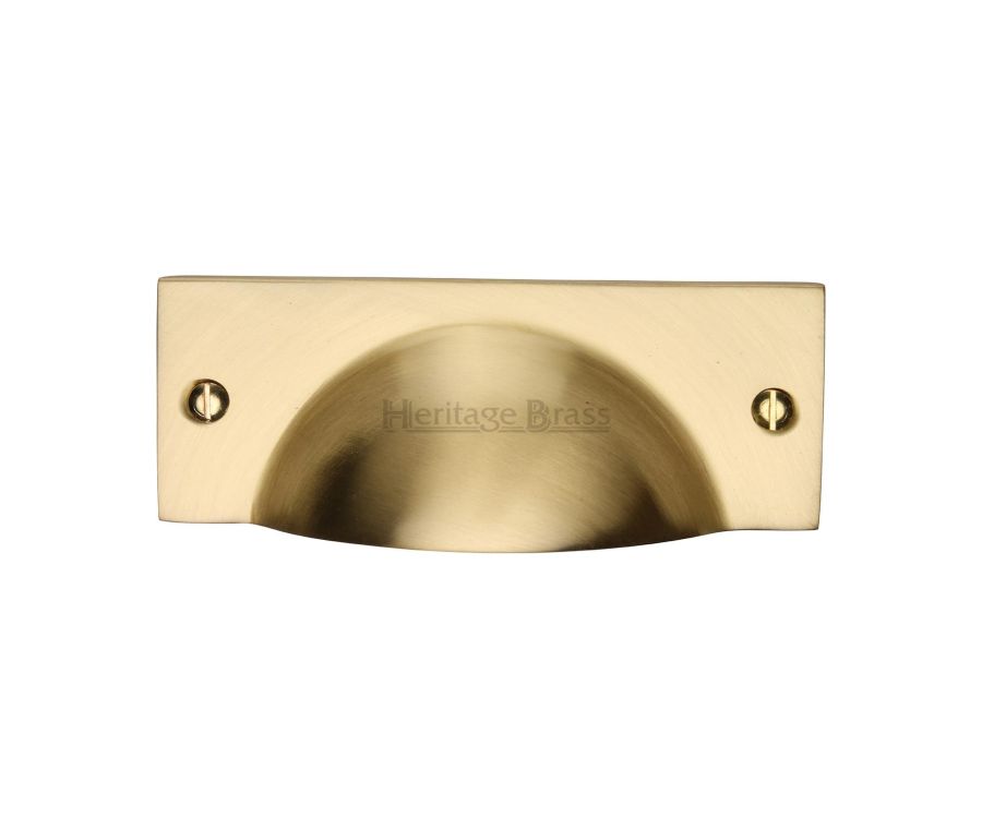 Heritage Brass Satin Brass Cheshire Cabinet Drawer Pull