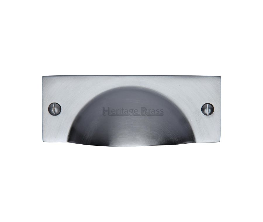 Heritage Brass Satin Chrome Cheshire Cabinet Drawer Pull