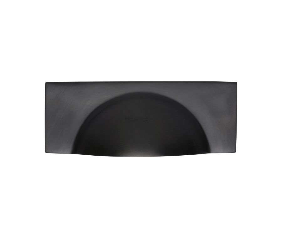 Heritage Brass Matt Black Hampshire Cabinet Drawer Pull 57mm