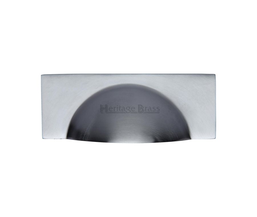 Heritage Brass Satin Chrome Hampshire Cabinet Drawer Pull 57mm