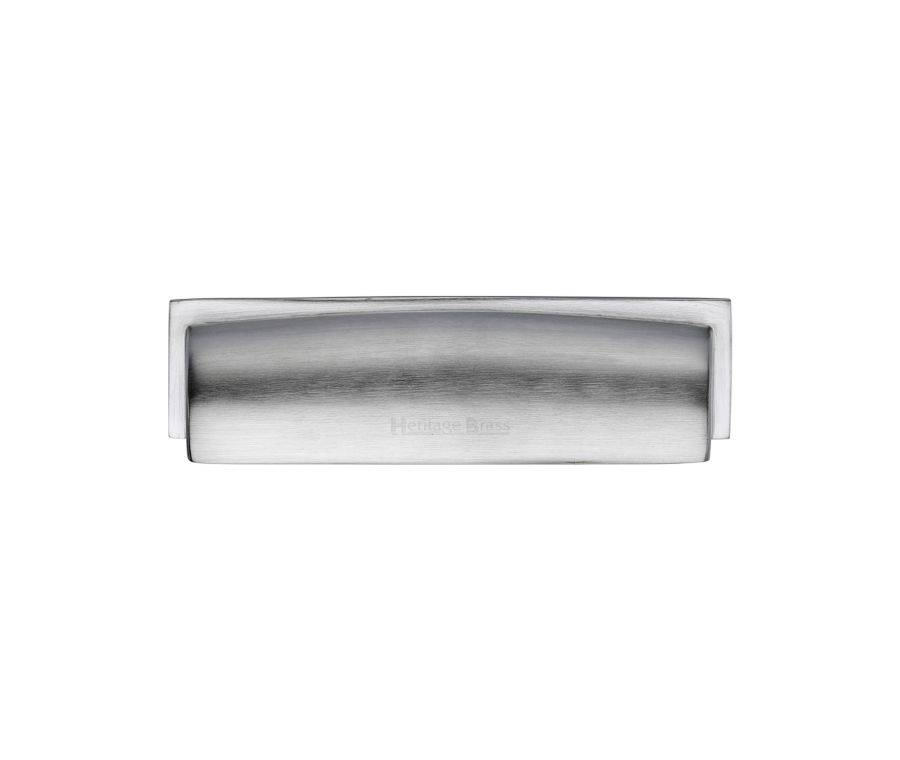 Heritage Brass Satin Chrome Shropshire Drawer Pull Handle 96mm