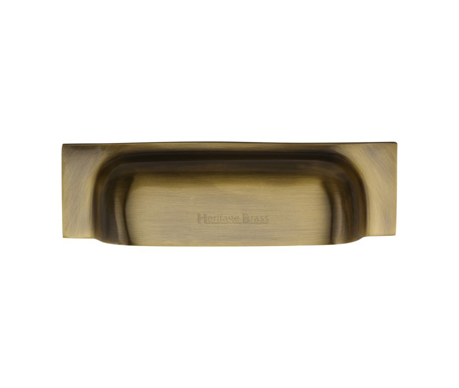 Heritage Brass Antique Brass Military Cabinet Drawer Pull 152mm