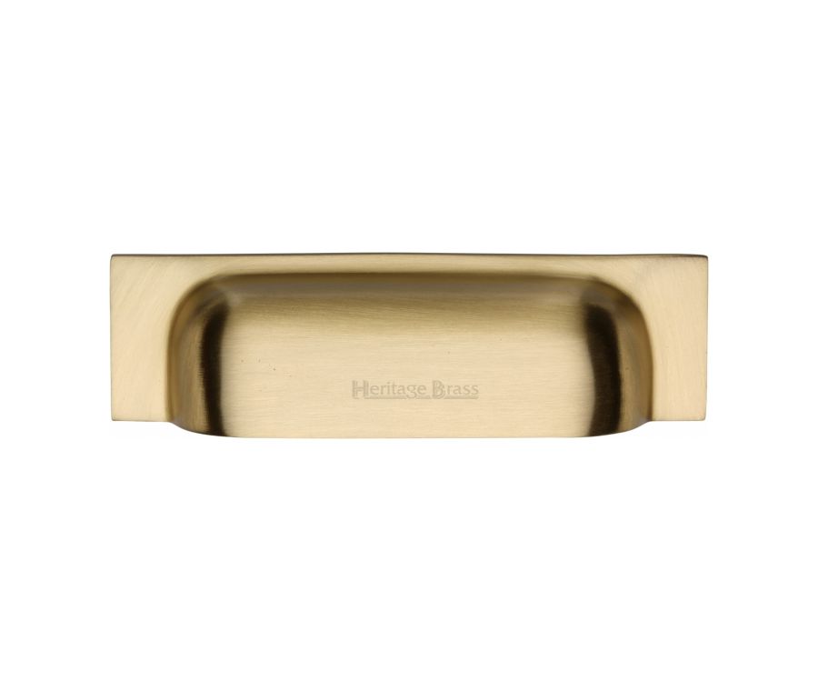 Heritage Brass Satin Brass Military Cabinet Drawer Pull 152mm