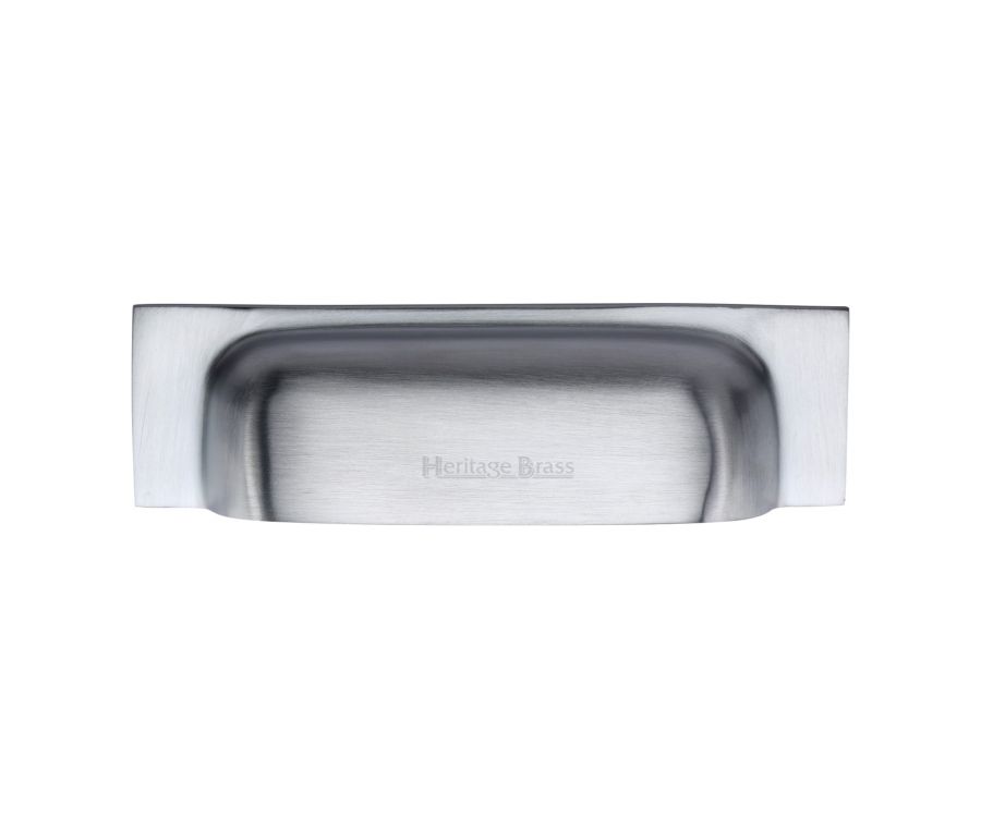 Heritage Brass Satin Chrome Military Cabinet Drawer Pull 152mm