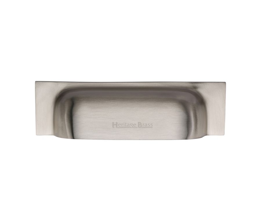 Heritage Brass Satin Nickel Military Cabinet Drawer Pull 152mm