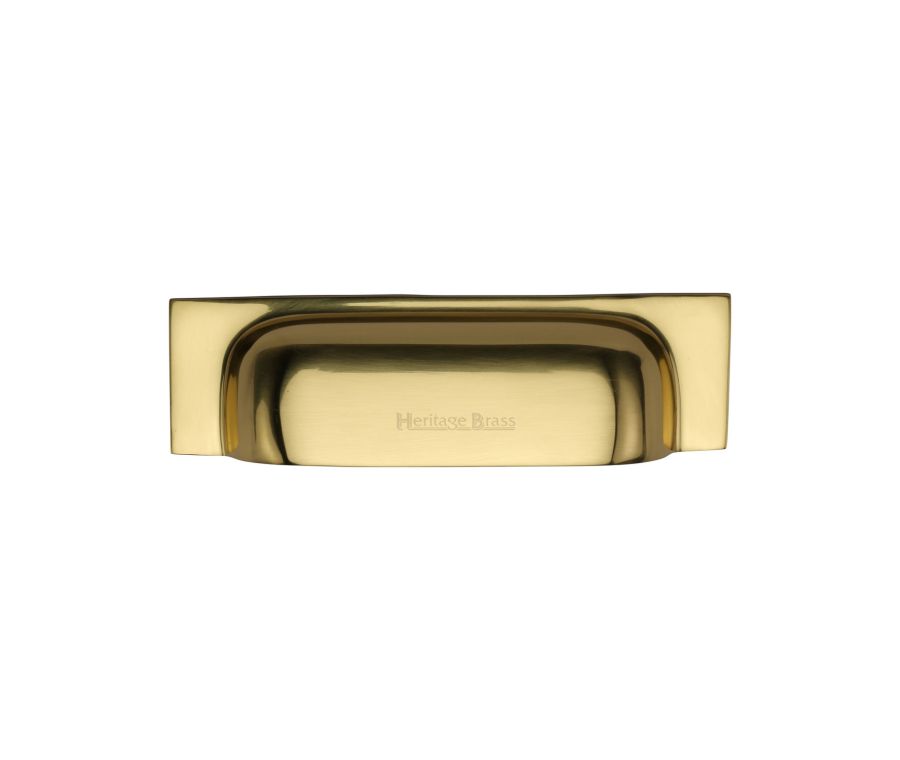 Heritage Brass Polished Brass Military Cabinet Drawer Pull 96mm