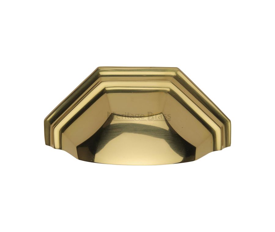 Heritage Brass Polished Brass Deco Cabinet Drawer Pull 89mm