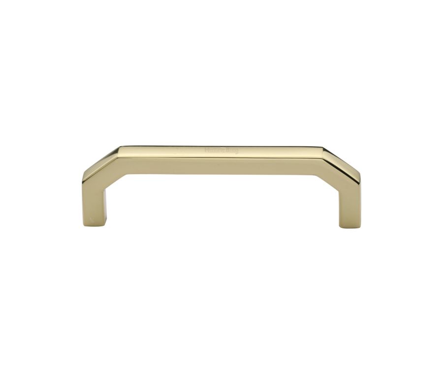 Heritage Brass Polished Brass Hex Angular Cabinet Pull Handle 101mm