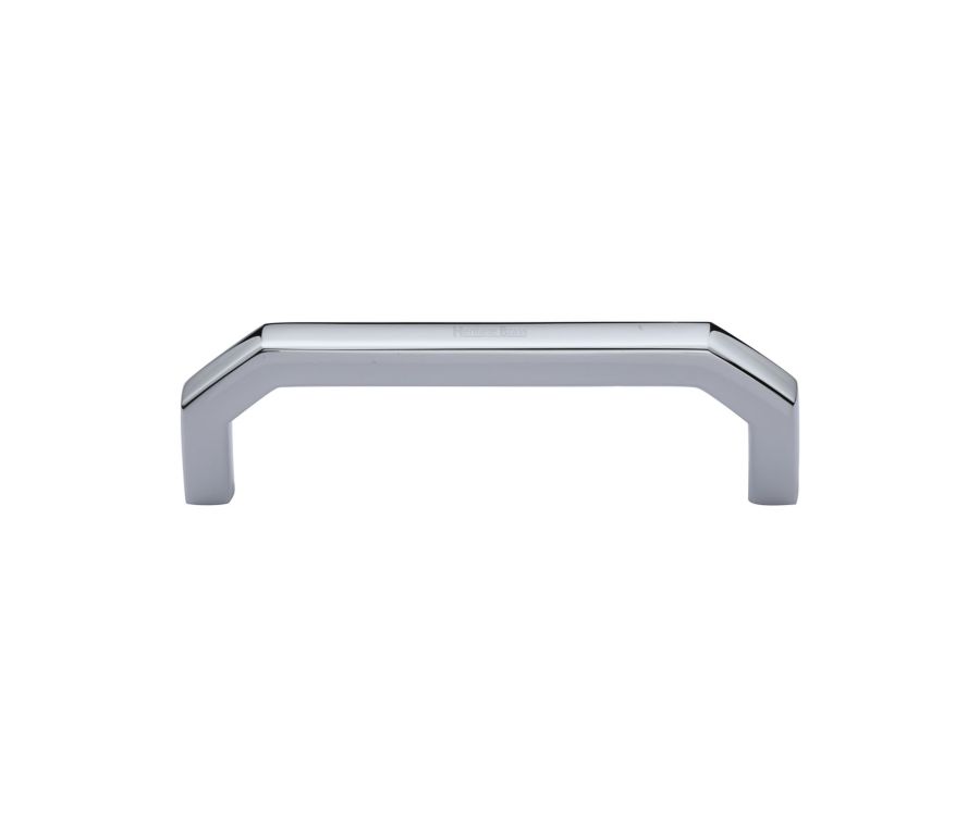 Heritage Brass Polished Chrome Hex Angular Cabinet Pull Handle 101mm