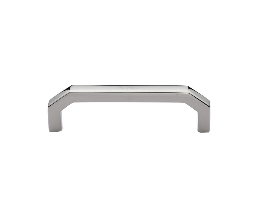 Heritage Brass Polished Nickel Finish Hex Angular Cabinet Pull Handle 101mm