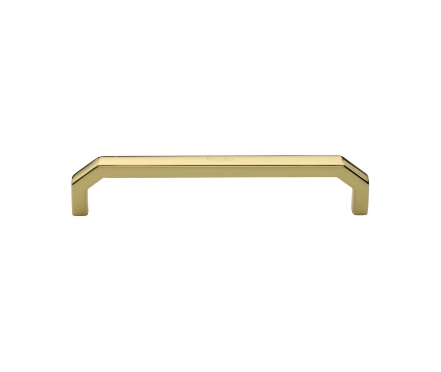 Heritage Brass Polished Brass Hex Angular Cabinet Pull Handle 152mm