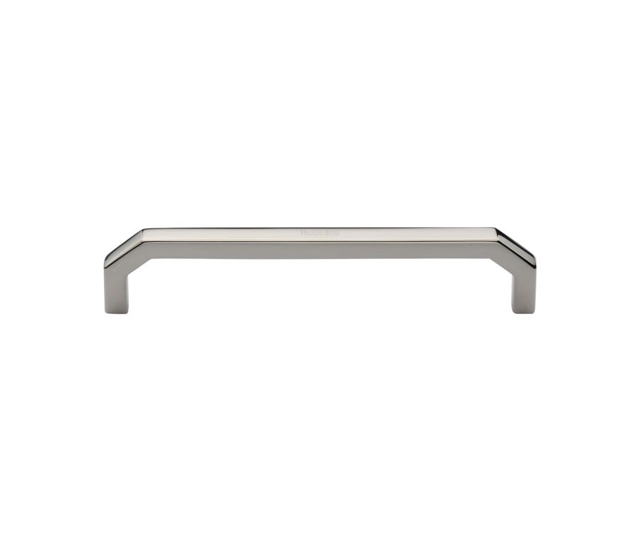 Heritage Brass Polished Nickel Finish Hex Angular Cabinet Pull Handle 152mm
