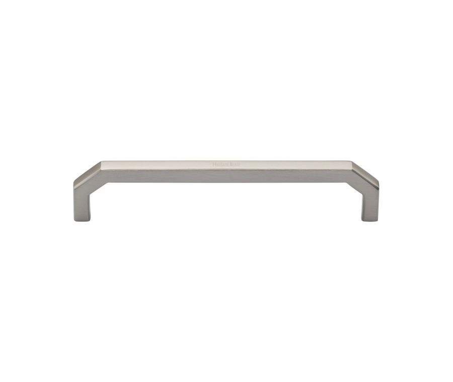 Heritage Brass Satin Nickel Hex Angular Cabinet Pull Handle 152mm