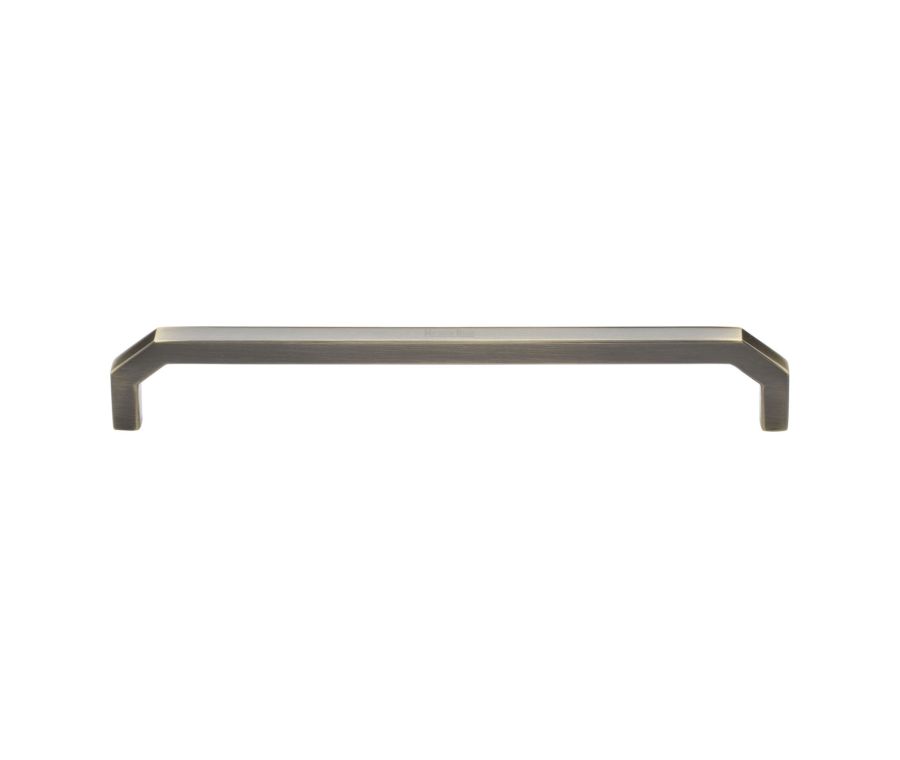 Heritage Brass Antique Brass Hex Angular Cabinet Pull Handle 203mm